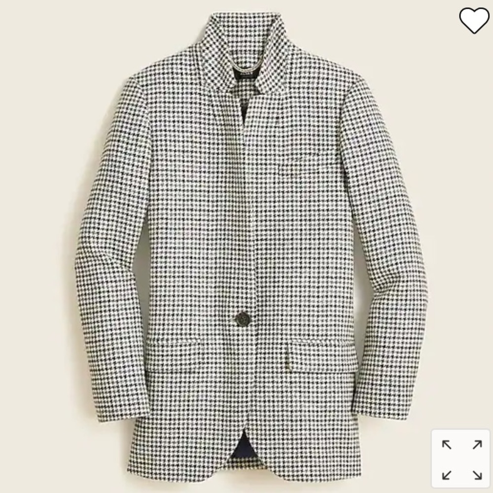 NWT J-Crew Blazer-jacket in English wool houndstooth